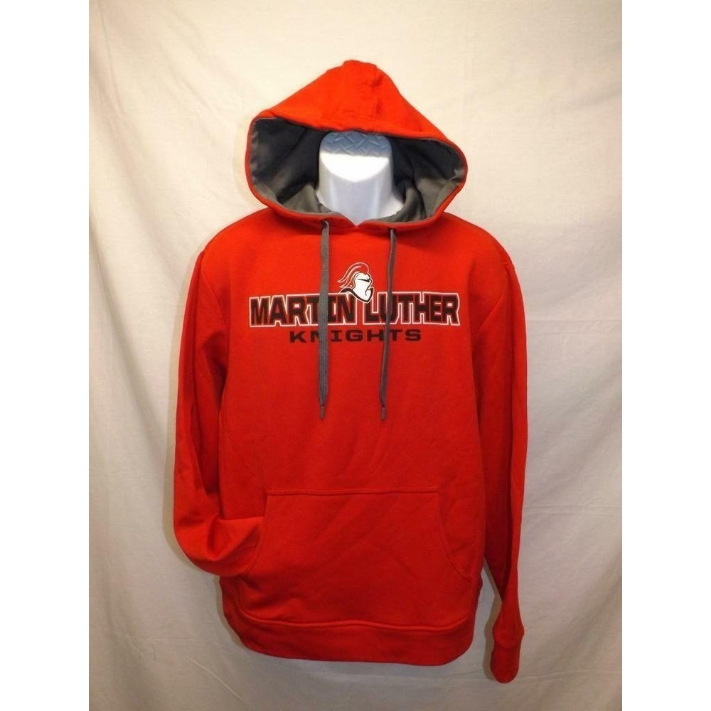 Martin Luther Knights Mens Size L Large Red Performance Hoodie Image 2