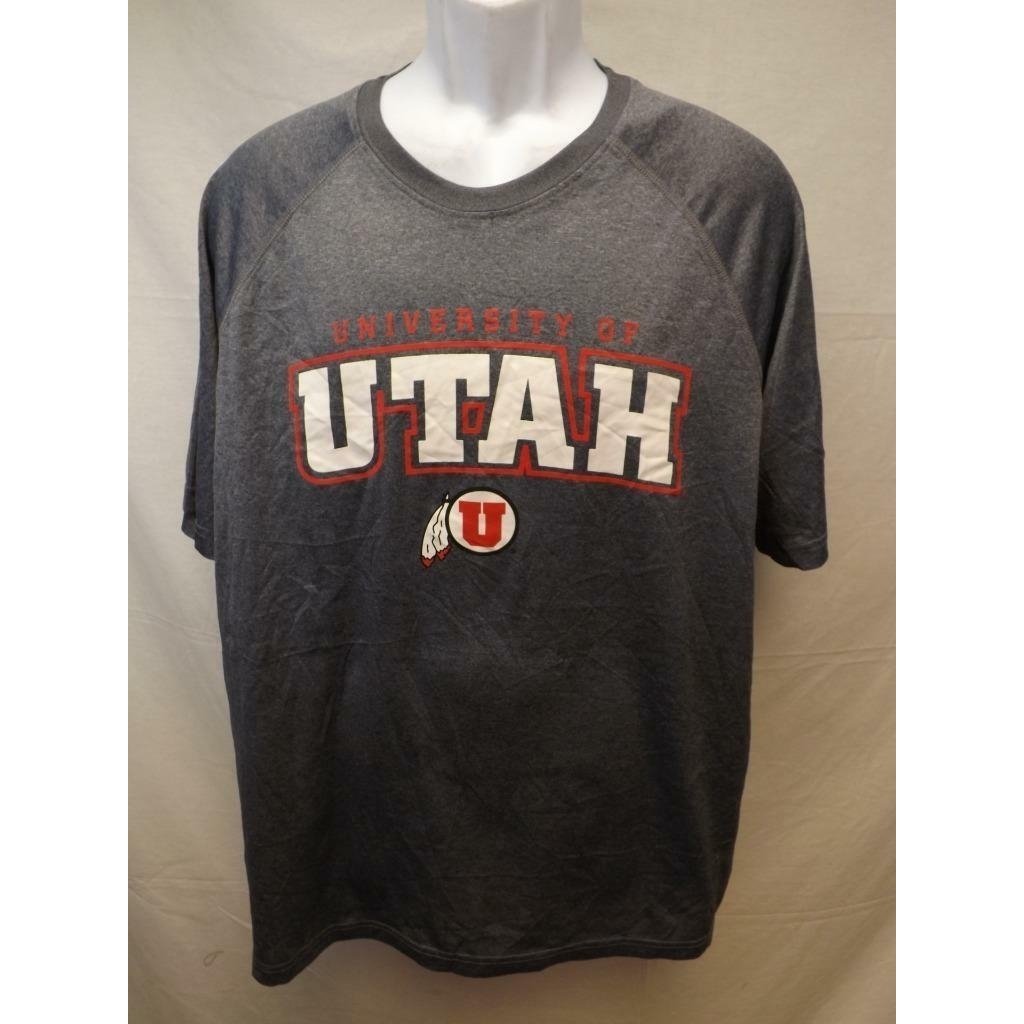 Utah Utes Mens Size XL XLarge Performance Polyester Gray Shirt Image 1