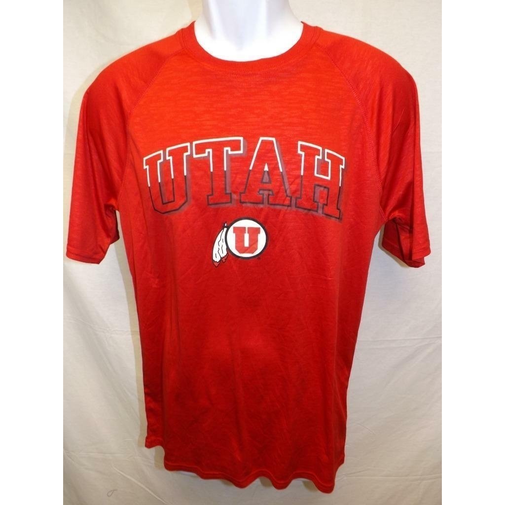 Utah Utes Mens Size S Small Champion Performance Polyester Red Shirt Image 1