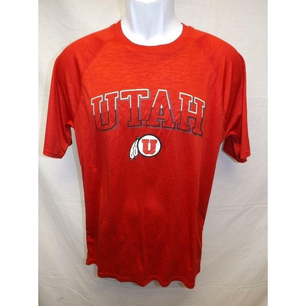 Utah Utes Mens Size S Small Champion Performance Polyester Red Shirt Image 2