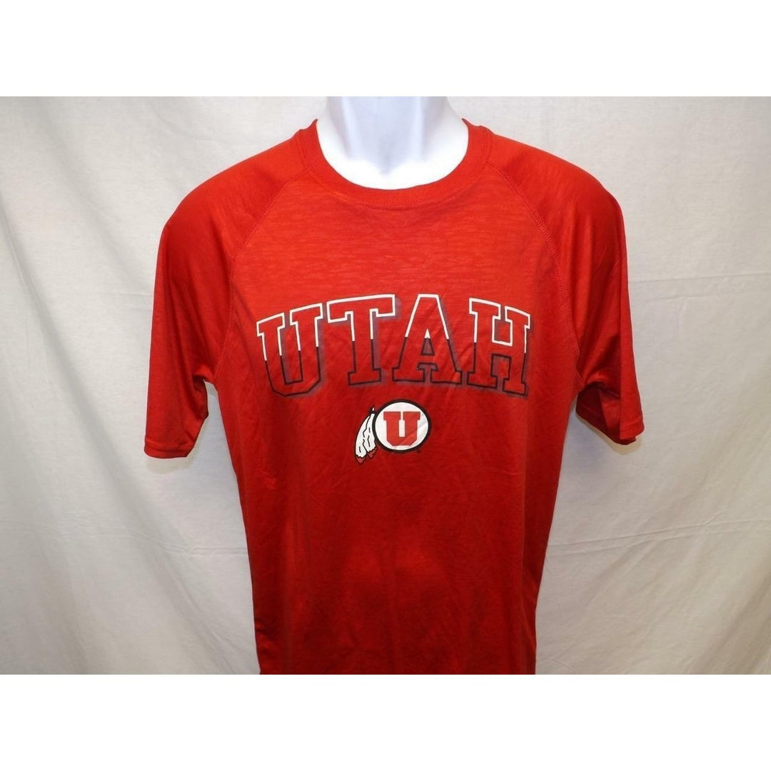 Utah Utes Mens Size S Small Champion Performance Polyester Red Shirt Image 3