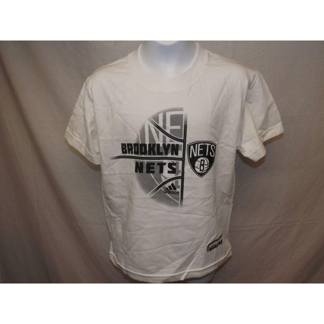 Brooklyn Nets Adidas Youth Size S Small White Shirt Image 2