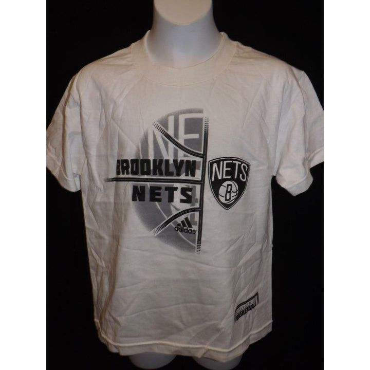 Brooklyn Nets Adidas Youth Size S Small White Shirt Image 3