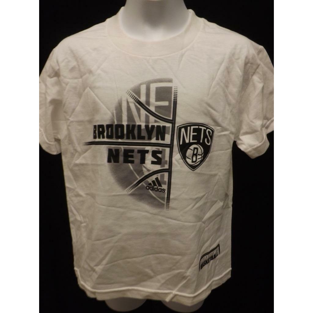 Brooklyn Nets Adidas Youth Size S Small White Shirt Image 4