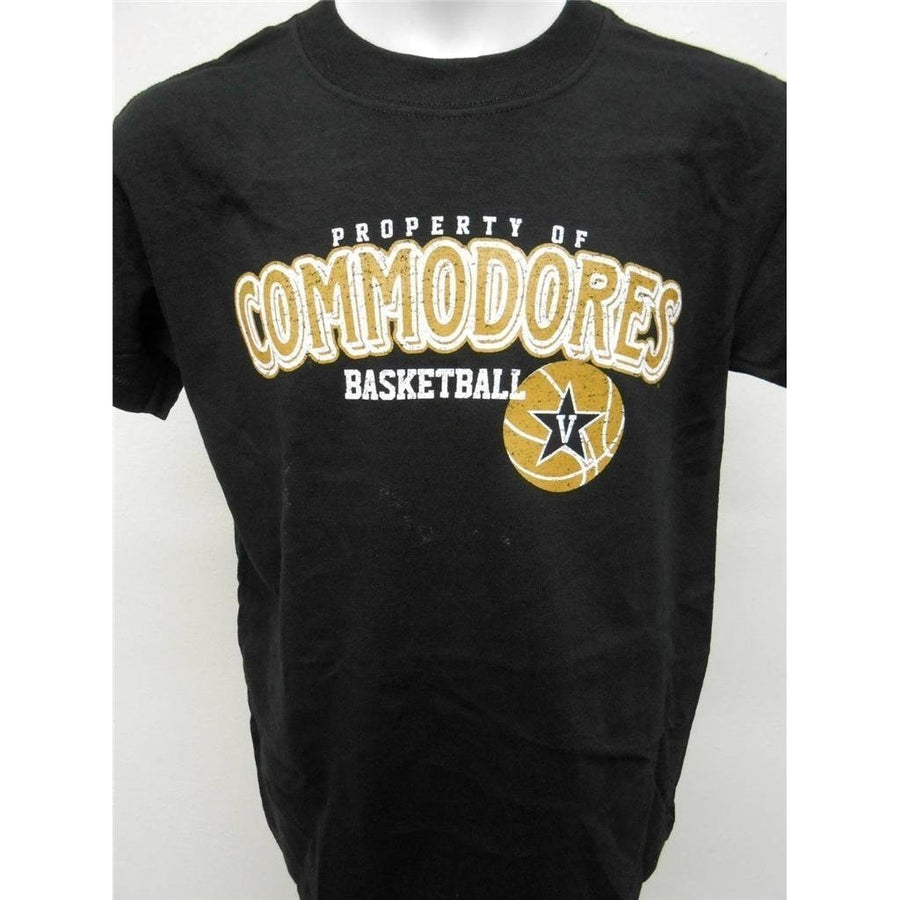 - VANDERBILT COMMODORES BASKETBALL YOUTH (L) LARGE T-Shirt by J.America 52QT Image 1