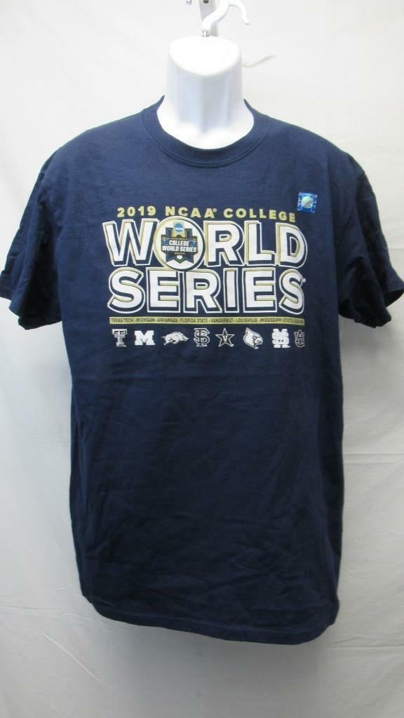 College World Series Mens Size L Blue Shirt Image 1