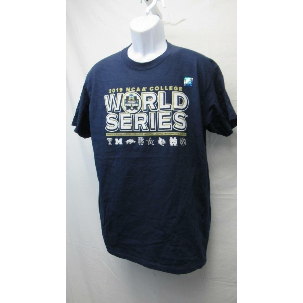 College World Series Mens Size L Blue Shirt Image 2