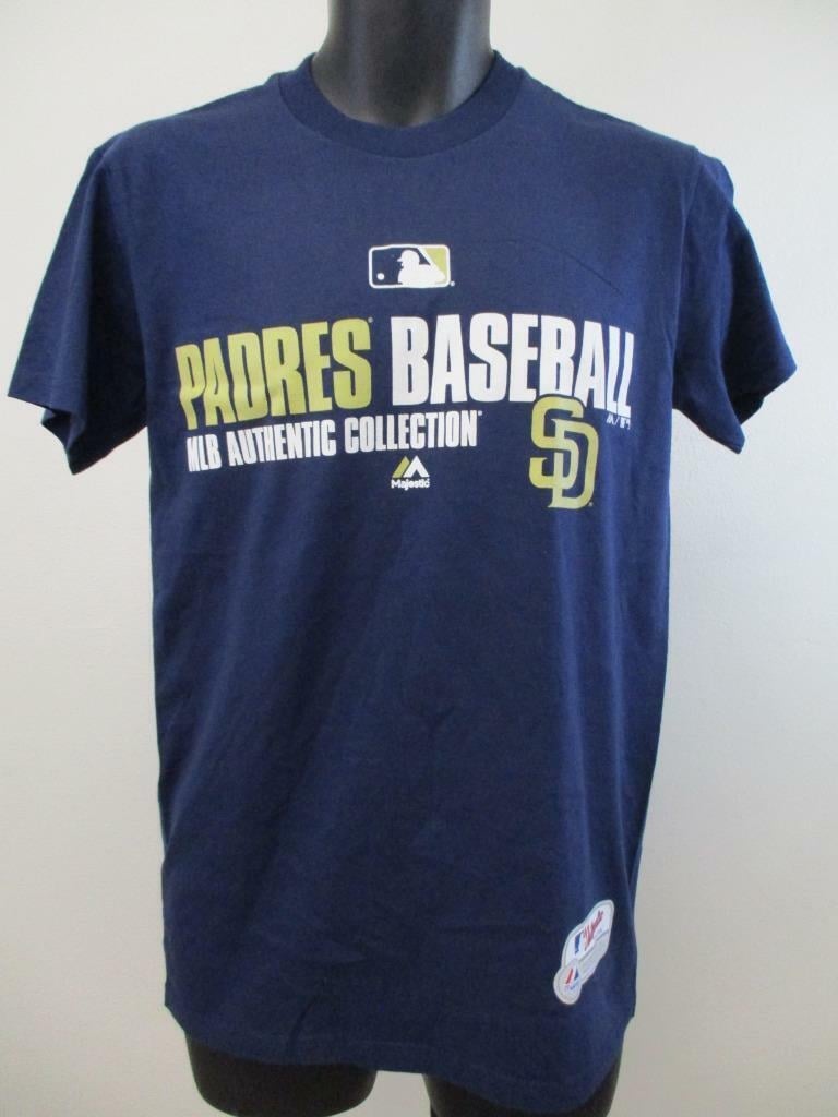 San Diego Padres Adult Mens Size S Small Majestic Blue Shirt Image 1