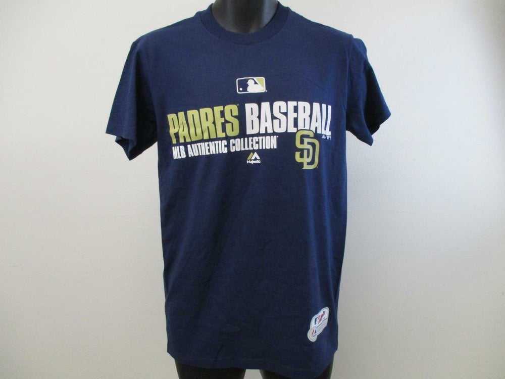 San Diego Padres Adult Mens Size S Small Majestic Blue Shirt Image 2