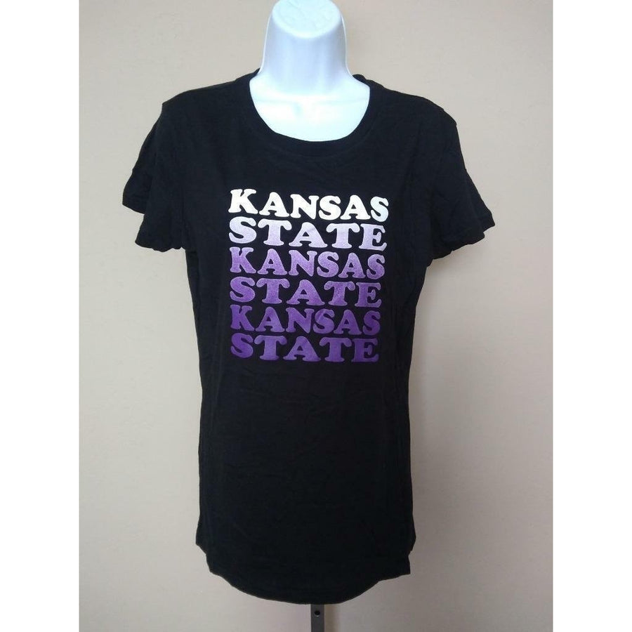 Kansas State Wildcats Womens Size L Large Black Russell Shirt Image 1