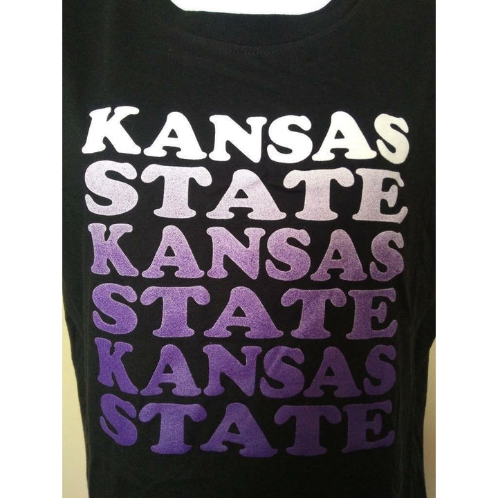 Kansas State Wildcats Womens Size L Large Black Russell Shirt Image 2