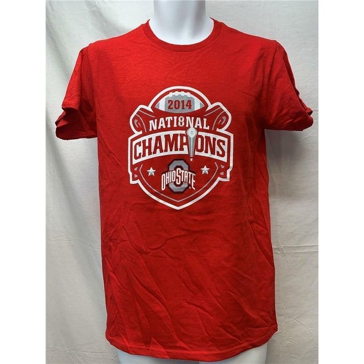 Ohio State Buckeyes 2014 Champions Mens Size S Small Red Shirt Image 1