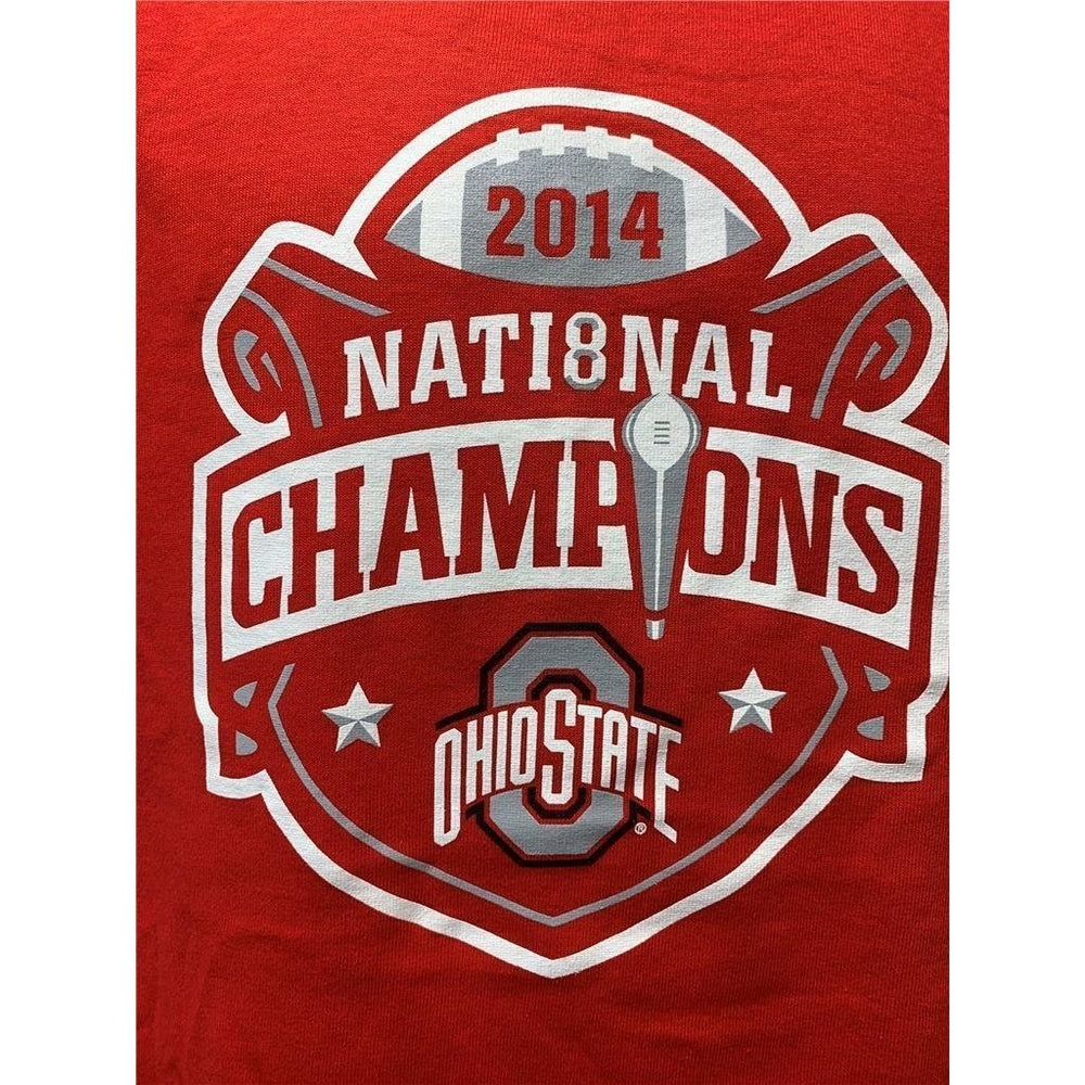 Ohio State Buckeyes 2014 Champions Mens Size S Small Red Shirt Image 2