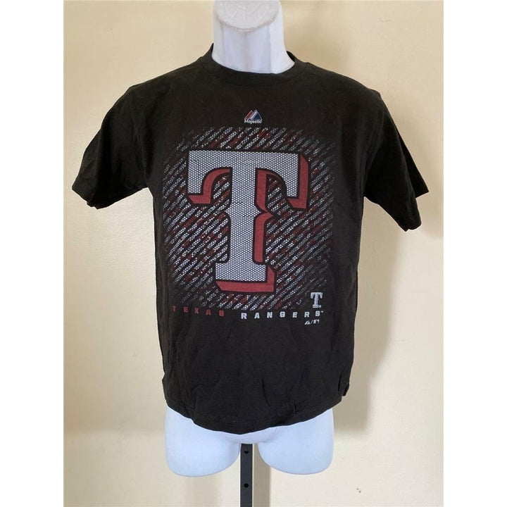 Texas Rangers Youth Size M Medium Black Shirt Image 1