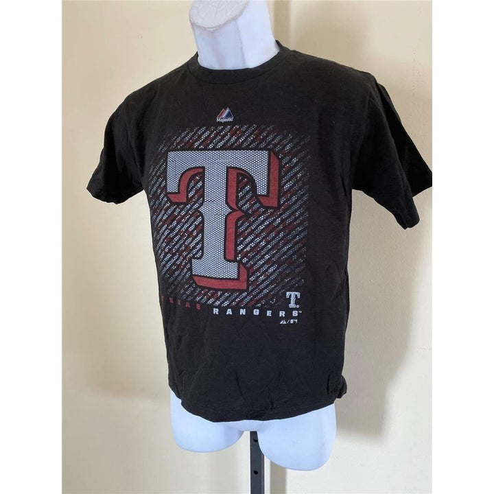 Texas Rangers Youth Size M Medium Black Shirt Image 2