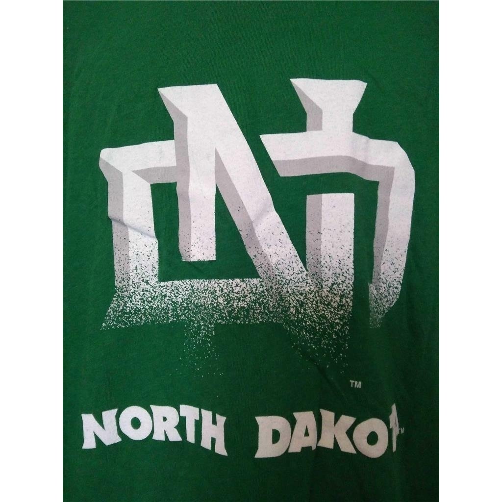 UND North Dakota Fighting Hawks Youth Size M Medium 10/12 Green Shirt Image 2