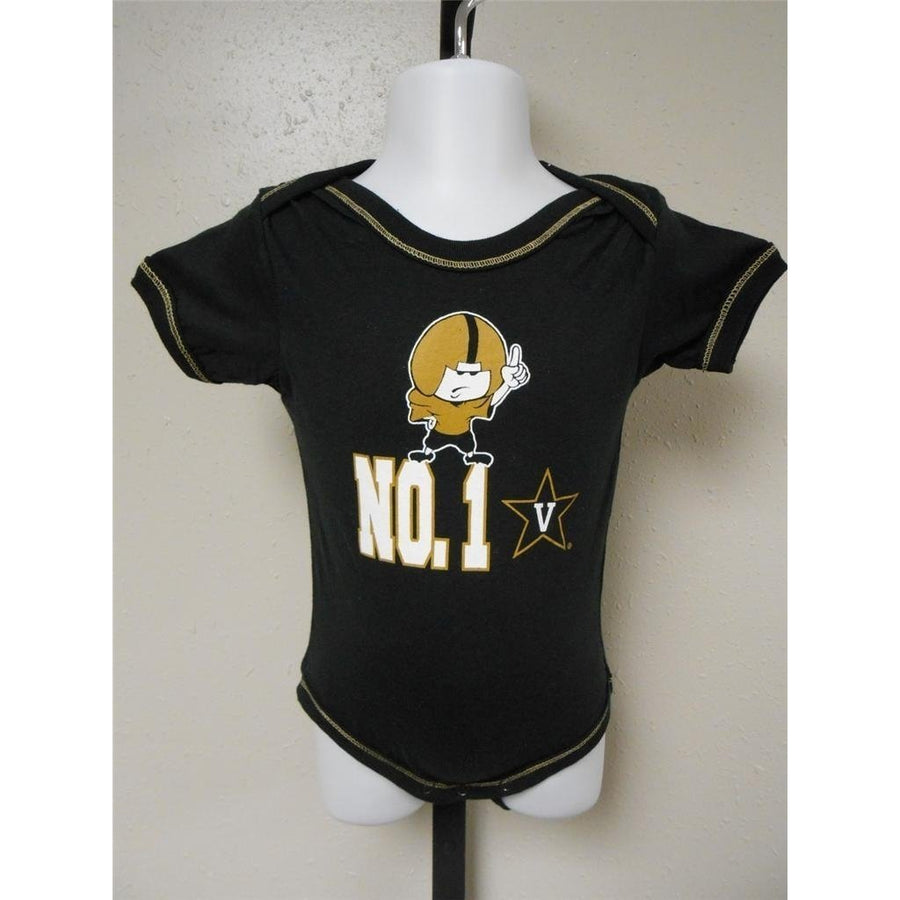 VANDERBILT UNIVERSITY COMMODORES BLACK CREEPER INFANTS 12 MONTHS 17XL Image 1