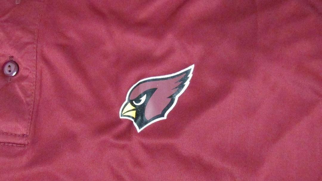 Arizona Cardinals Mens Sizes 5XL-Tall Red Polyester Majestic Polo Shirt Image 1