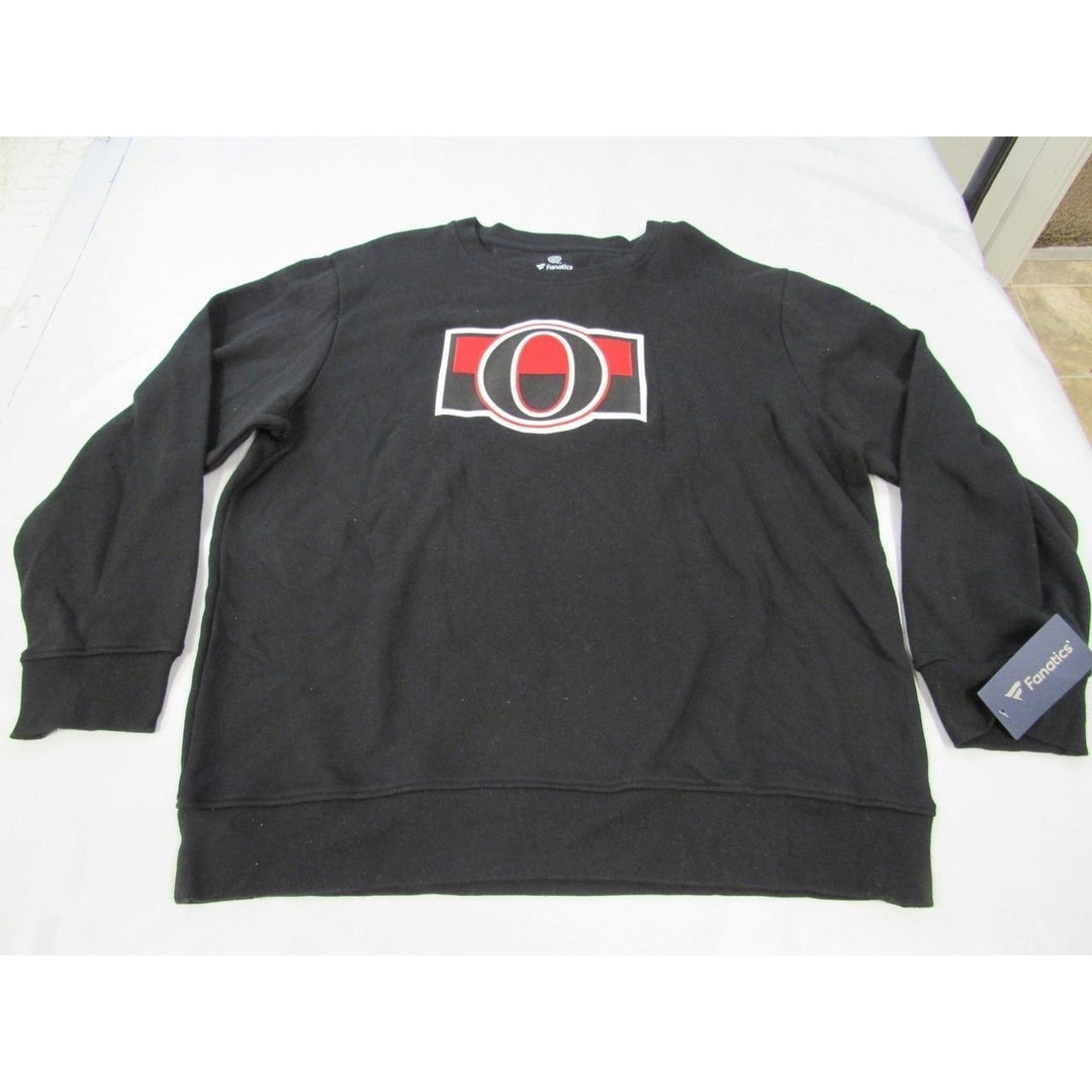 Ottawa Senators NHL Eastern Conference Mens Size 2XL Black Sweatshirt Image 1