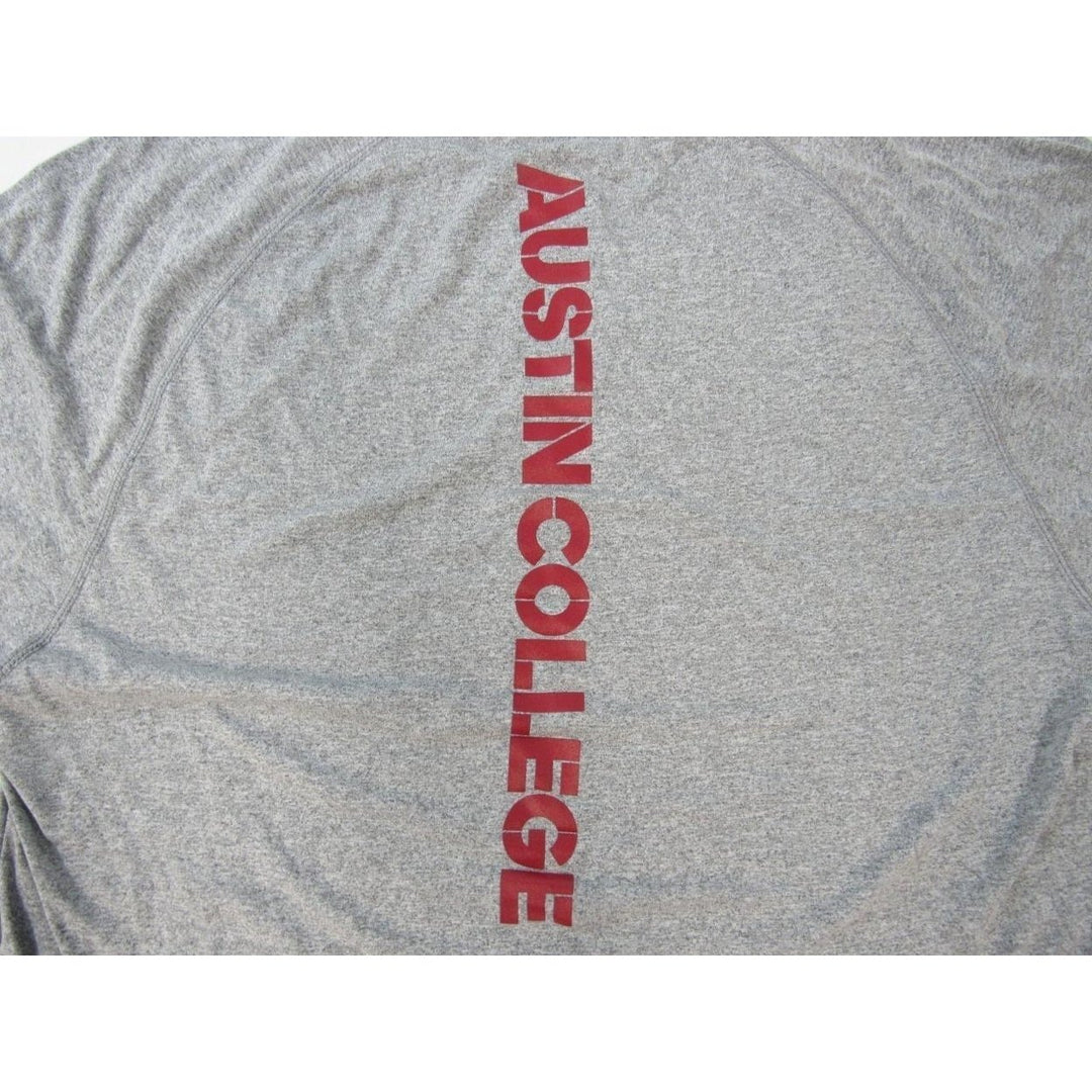 Austin College Mens Size M Adidas Climalite Gray Long Sleeved Shirt Image 3