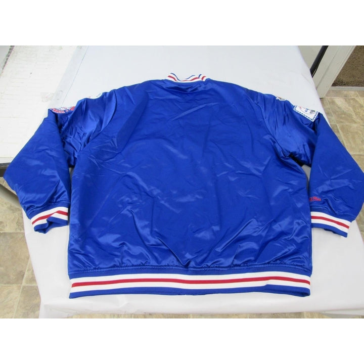 Philadelphia 76ers Mens 4XL Mitchell and Ness Heavy Satin Snap Jacket 175 Image 2