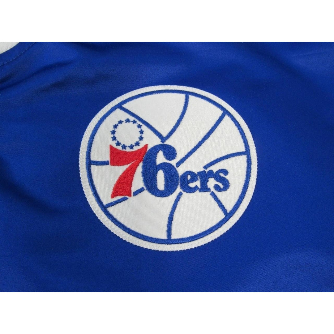 Philadelphia 76ers Mens 4XL Mitchell and Ness Heavy Satin Snap Jacket 175 Image 4