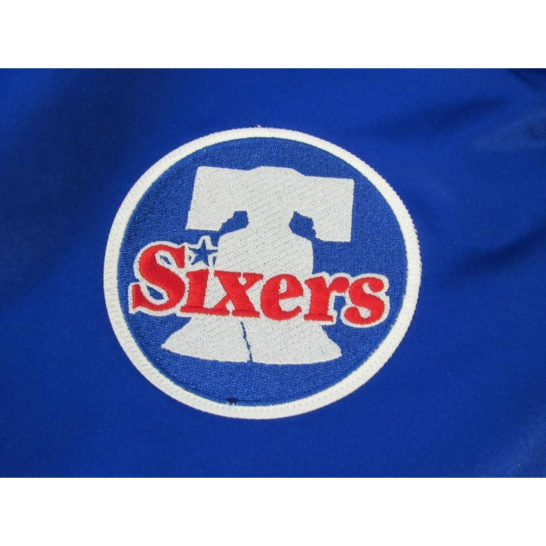 Philadelphia 76ers Mens 4XL Mitchell and Ness Heavy Satin Snap Jacket 175 Image 4