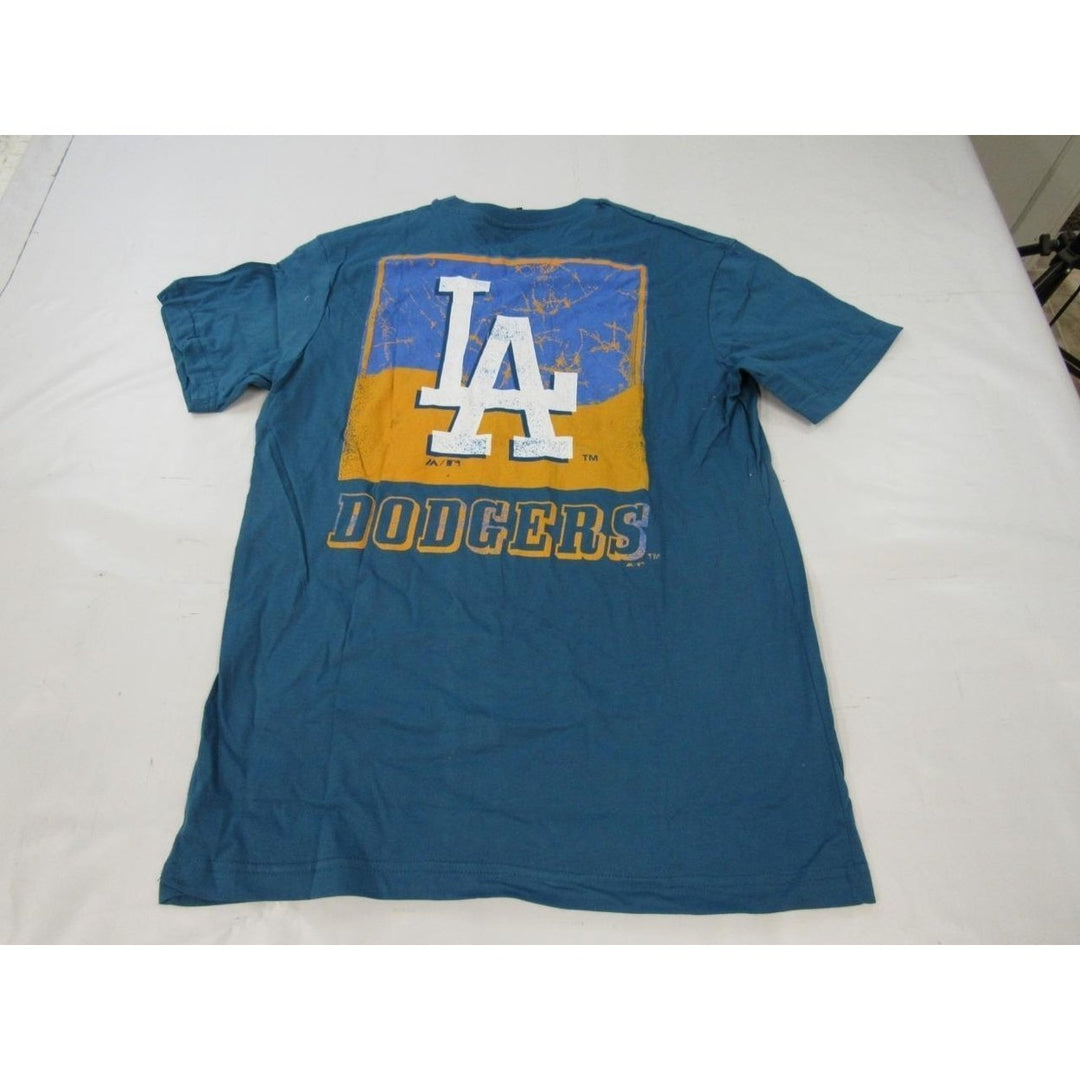 Los Angeles Dodgers Mens Size L Large Blue Majestic Shirt Image 2