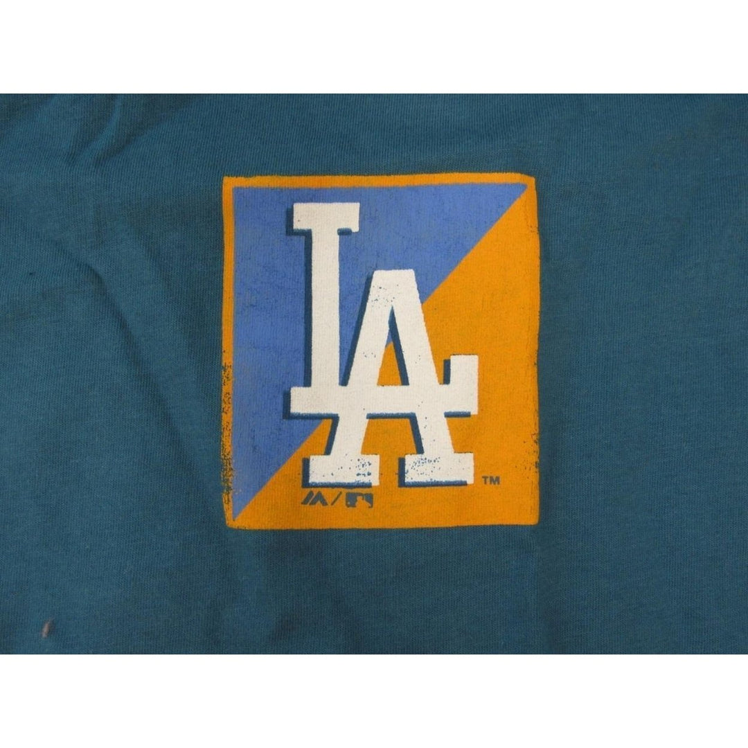 Los Angeles Dodgers Mens Size L Large Blue Majestic Shirt Image 3