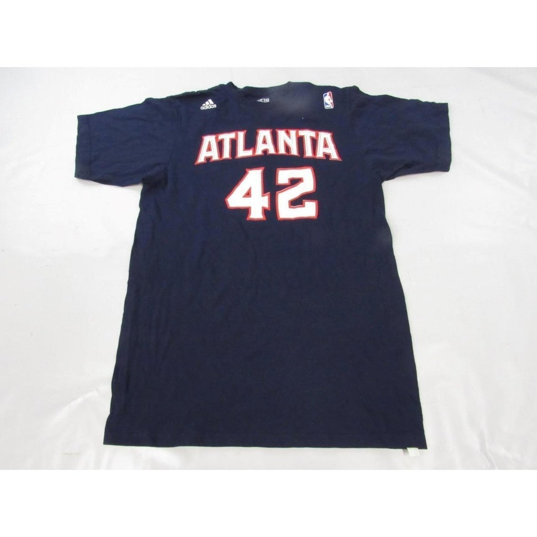 Atlanta Hawks 42 Kevin Willis Mens Size M Medium Navy Blue Adidas Shirt Image 1