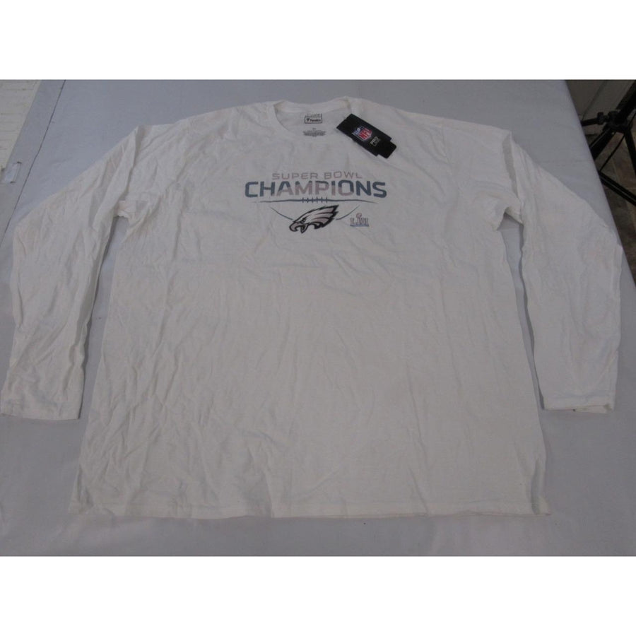 Philadelphia Eagles Superbowl Champs Mens Size 3XL White Long Sleeved Shirt Image 1