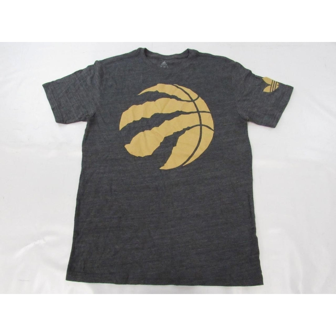 Toronto Raptors Mens Size S Small Heathered Gray Adidas Shirt Image 1