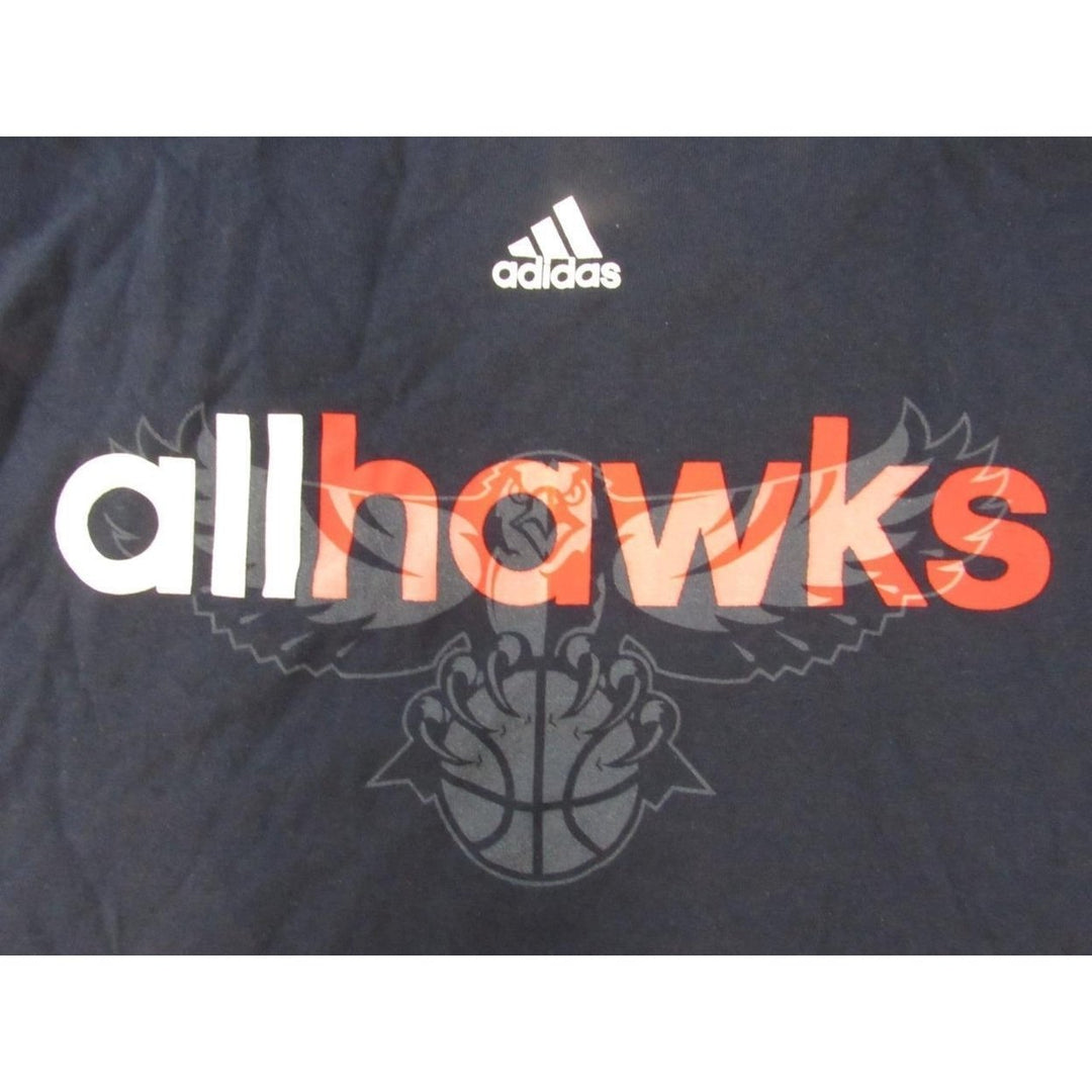 Atlanta Hawks "allhawks" Mens Size 2XL 2XLarge Blue Adidas Long Sleeve Shirt Image 3