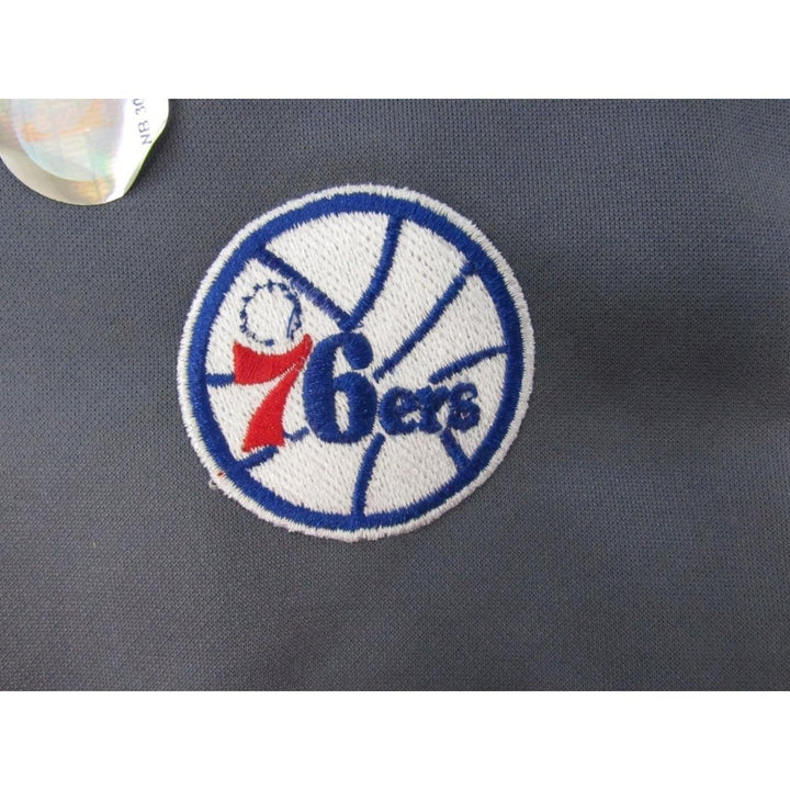 -Dirty- Philadelphia 76ers Mens Size L Large Gray Adidas Warm-up Jacket Image 3