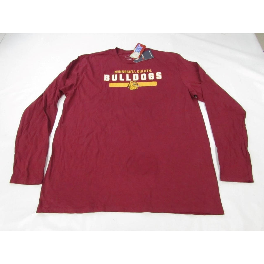 Minnesota Duluth Bulldogs Mens Size XL XLarge Maroon Long Sleeved Shirt Image 1