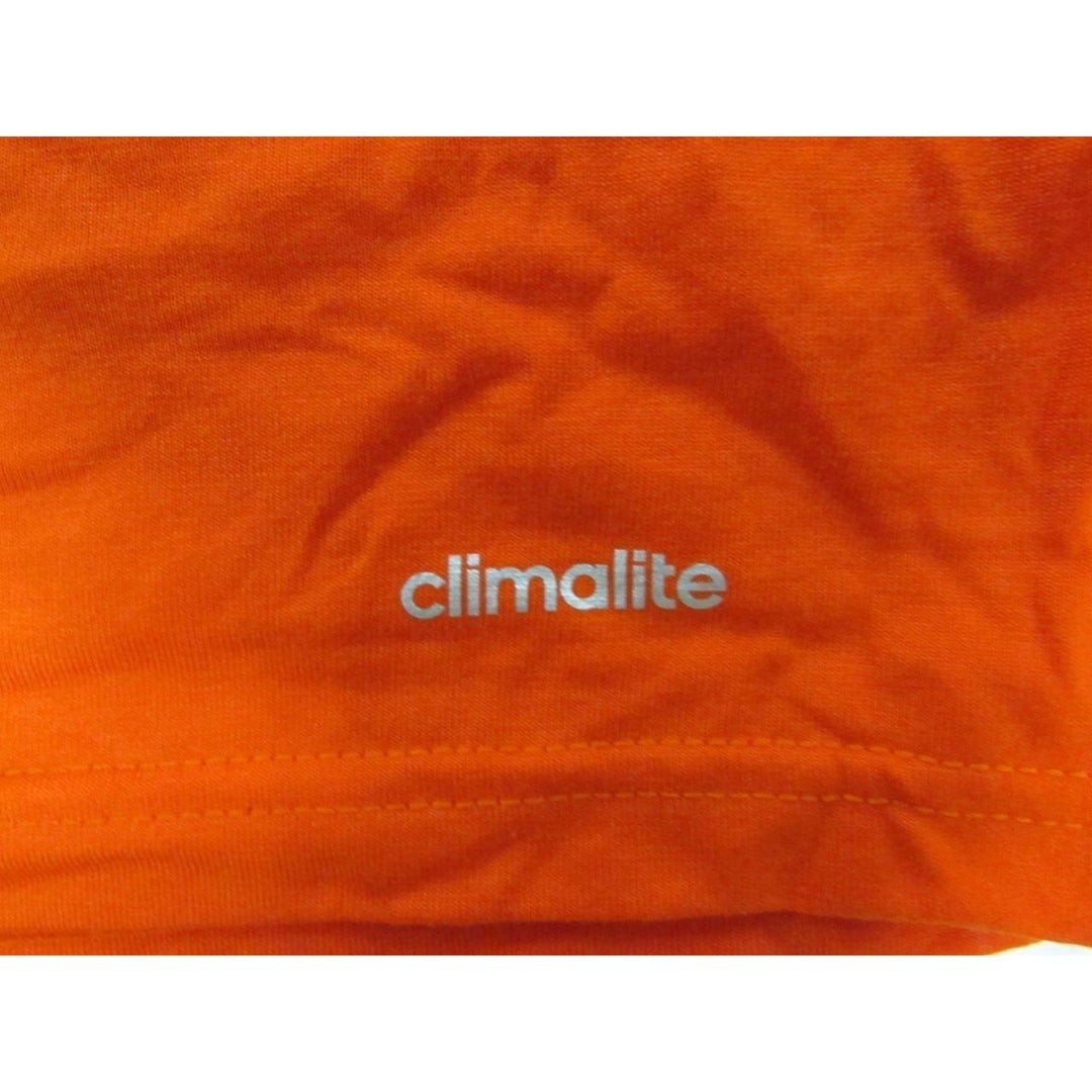 York Knicks Christmas Themed Mens Size S Adidas Climalite Orange Shirt Image 4