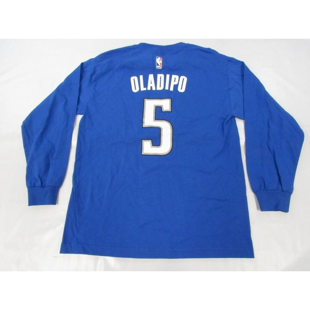 Orlando Magic 5 Victor Oladipo Mens Size M Blue Adidas Long Sleeve Shirt Image 2