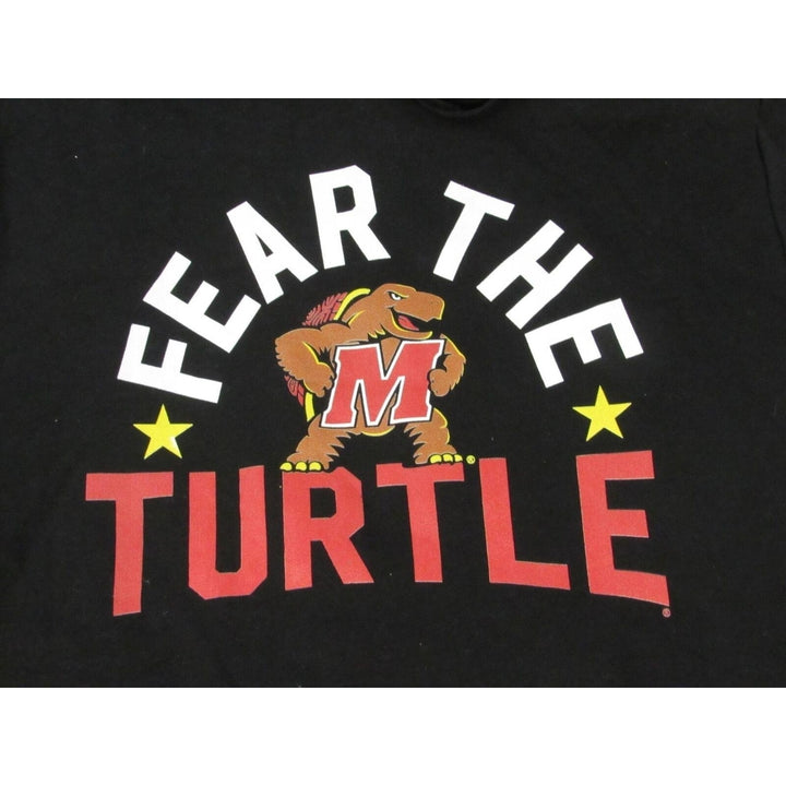 University of Maryland Terrapins Fear the Turtle Mens Size L Black Hoodie Image 3