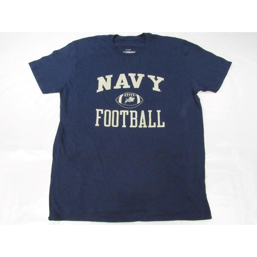 Navy Midshipmen Football Mens Size XL XLarge Navy Blue Shirt Image 1