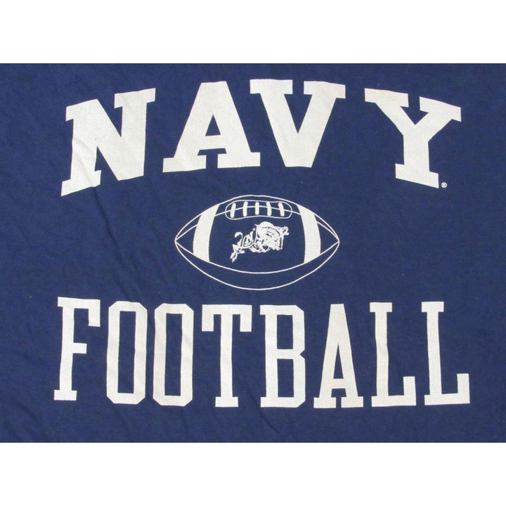 Navy Midshipmen Football Mens Size XL XLarge Navy Blue Shirt Image 3