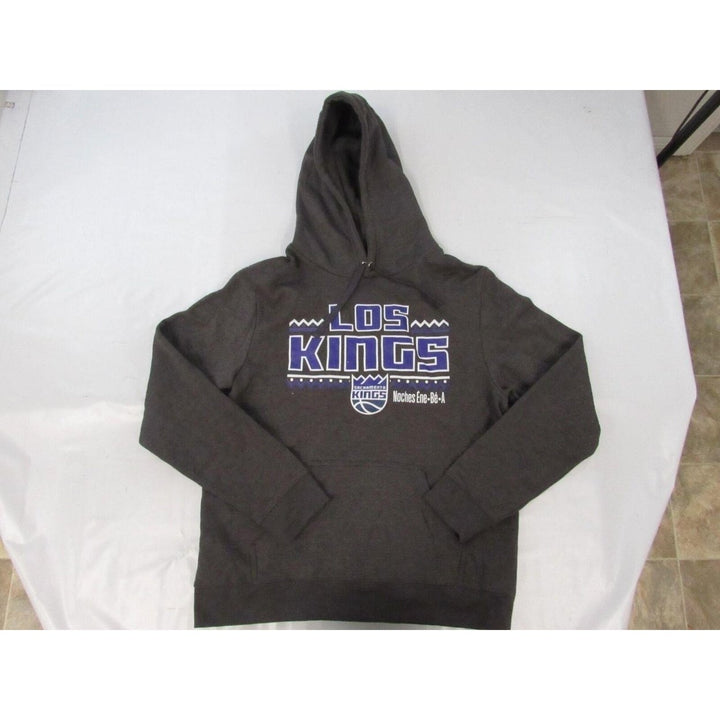 Sacramento Kings "Los Kings" Mens Size L Large Grey Hoodie Image 1