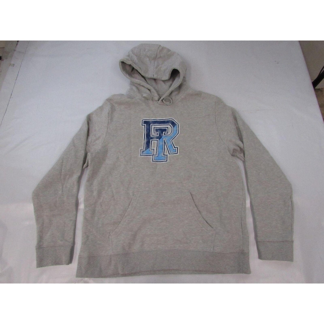 Rhode Island Rams Mens Size XL Heather Gray Hoodie w/ Distressed Print Image 1