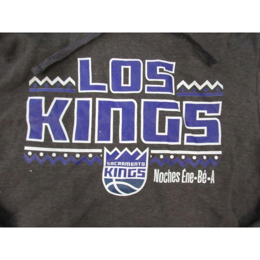 Sacramento Kings "Los Kings" Mens Size L Large Grey Hoodie Image 2