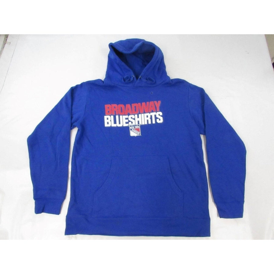 York Rangers Stanley Cup Mens Size 4XL 4XLarge Blue Hoodie Image 1