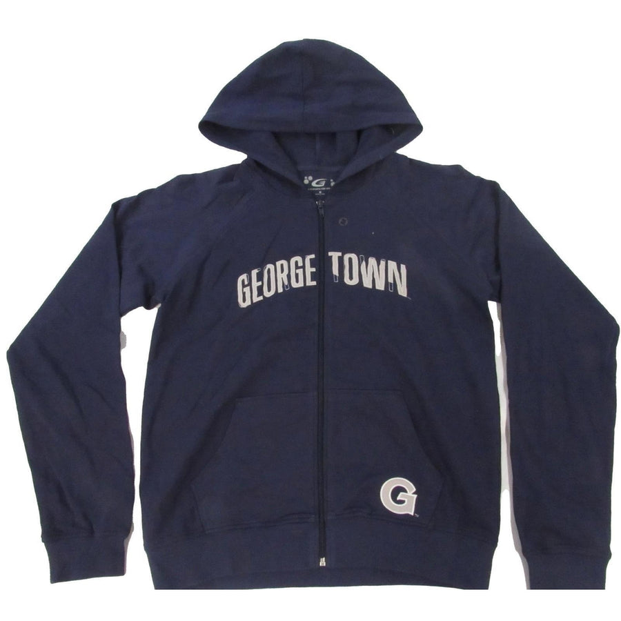 Georgetown University Hoyas Woman Size M Medium Blue Full Zip Jacket Image 1