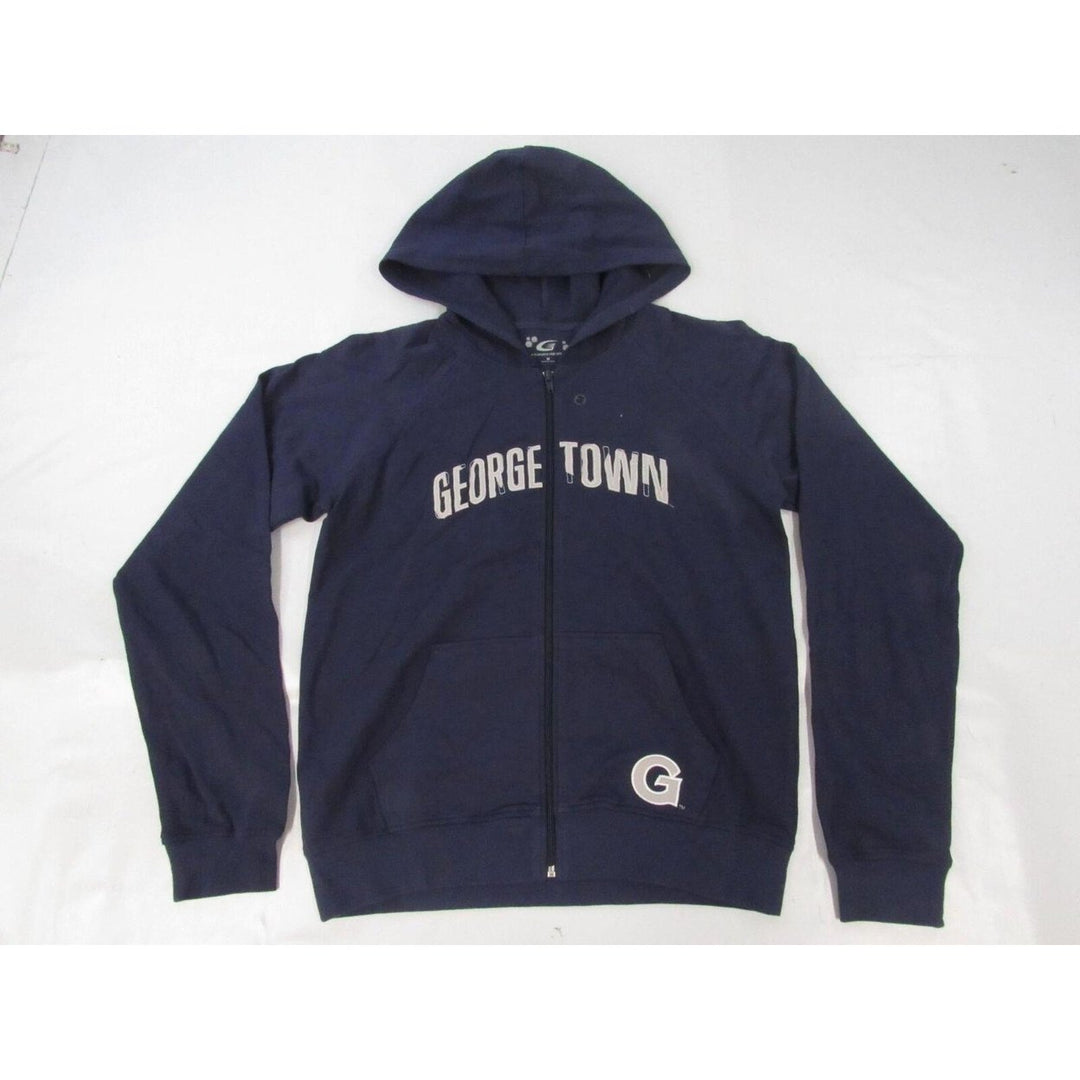 Georgetown University Hoyas Woman Size M Medium Blue Full Zip Jacket Image 4