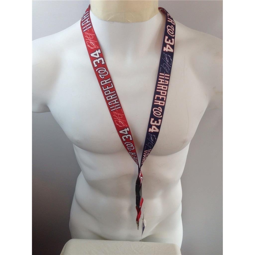 Official Bryce Harper 31 Washington Nationals 23 Inch Red Lanyard Image 1