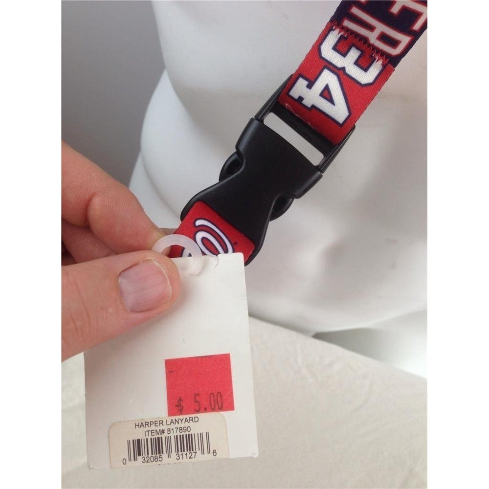 Official Bryce Harper 31 Washington Nationals 23 Inch Red Lanyard Image 2