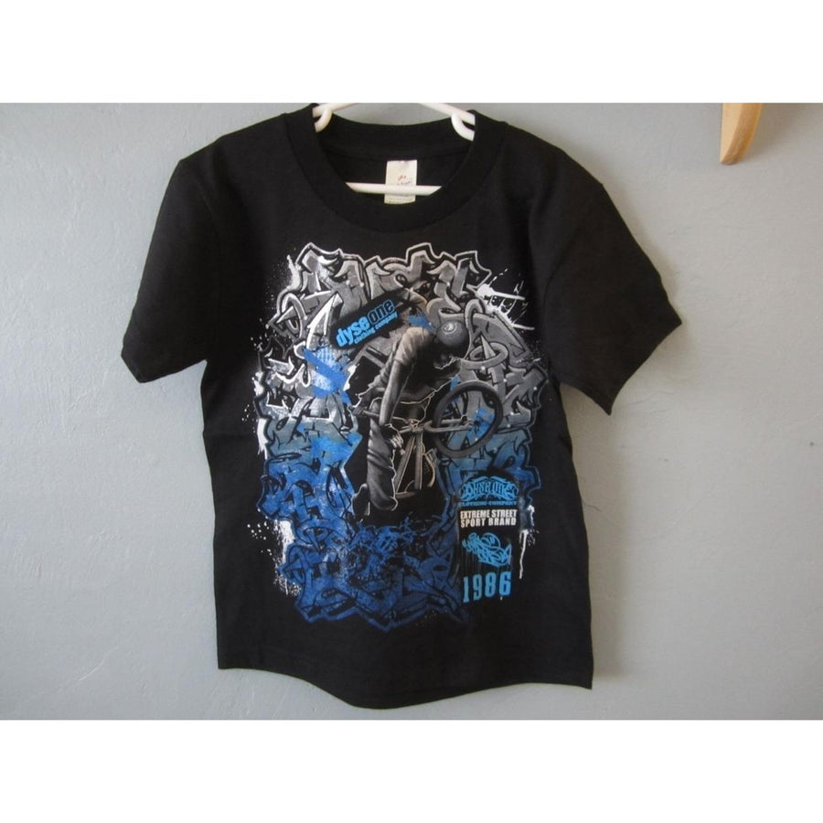 DYSE ONE CLOTHING COMPANY RIDE OR DIE GRAPHIC TEE KIDS M MEDIUM 68VC Image 1