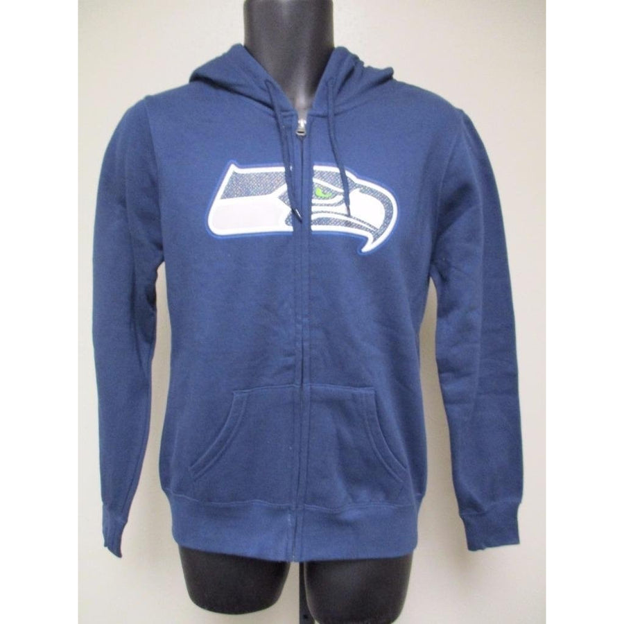 Seattle Seahawks Womens Size M Medium Majestic Full-Zip Jacket Hoodie 84BS Image 1